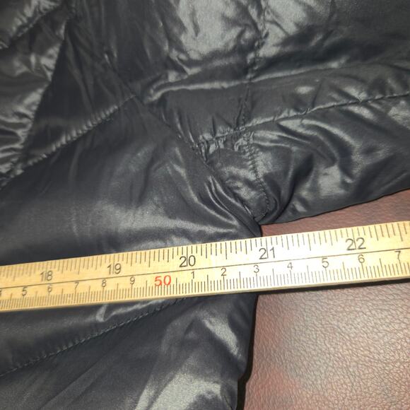 BCBG Max Azria Packable Premium Down Puffer Coat Womens L Hooded Longline Jacket - Picture 8 of 11